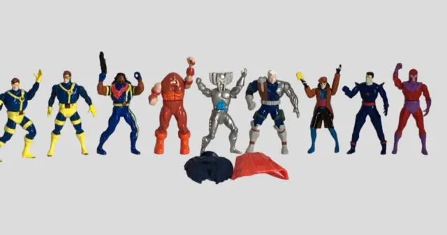 X-Men Steel Mutants Marvel Toy Biz Heavy Metal Lot of 9 Die Cast Figures
