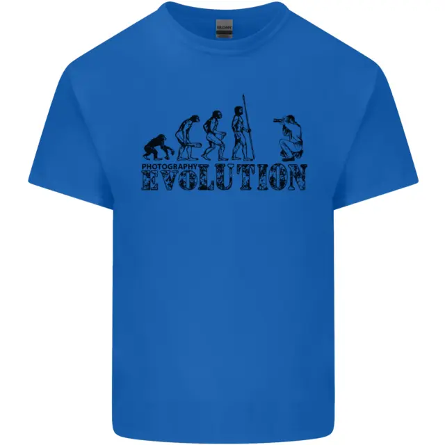 T-shirt da uomo in cotone Evolution Photographer divertente fotoraphy 2