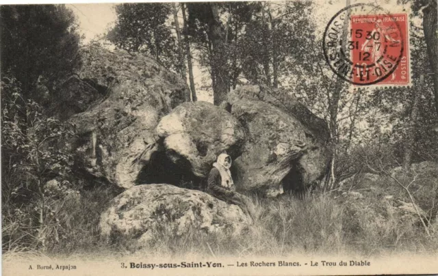CPA Boissy sous Saint Yon-Les Rochers Blanes-Le Trou du Diable (180629)
