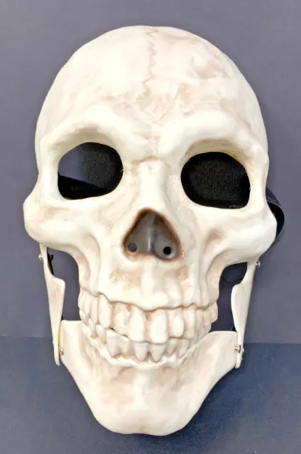 Halloween Skull Mask Moving Jaw Costume Full Face Eyes Covered Made By Seasons