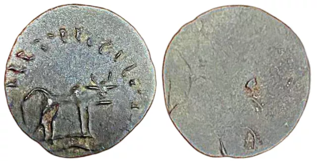 Ancient india Lesser Satavahana of Banavasi,bull facing right with crude legend