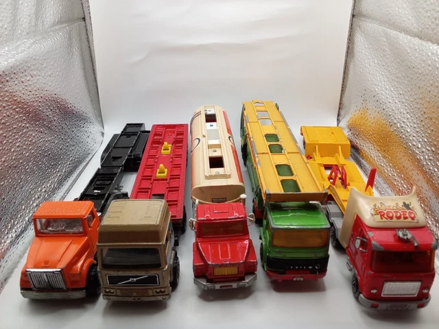 Lot Majorette Camion Man Semi-Remorque & Voiture Renault Kangoo - État Correct
