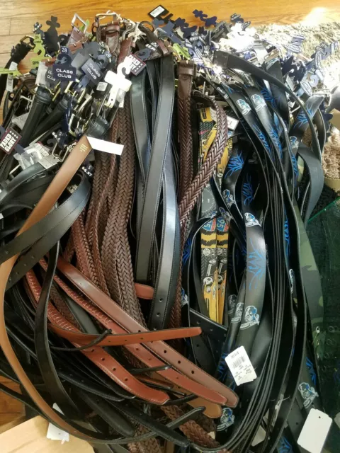 1000 Lot Assorted Leather Boys Belts Huge resale collection all NWT