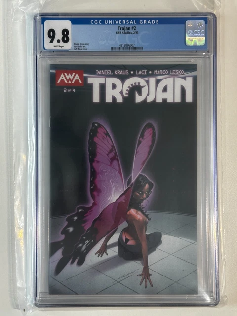 🧚Trojan #2🧚CGC 9.8 MINT🧚Jeff Dekal Cover🧚AWA Comics🧚FREE SHIPPING🧚