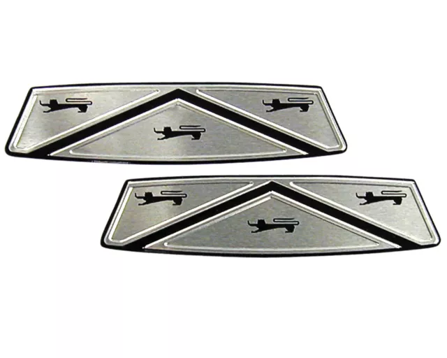 1965-66 Galaxie Emblem Inserts Hood Ornament Pair LTD Country Squire Ford New