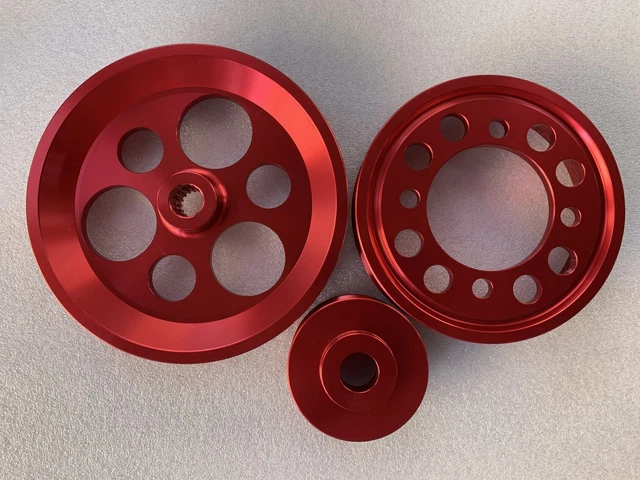 Lightweight pulley FOR 92-97 GS300 CS300 Toyota Supra 1JZ 2JZ 2JZGE 2JZGTE Red