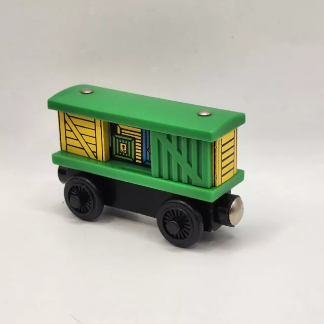 Thomas & Friends Wooden Railway Wood Train Green Box Car 2001 Sliding Door