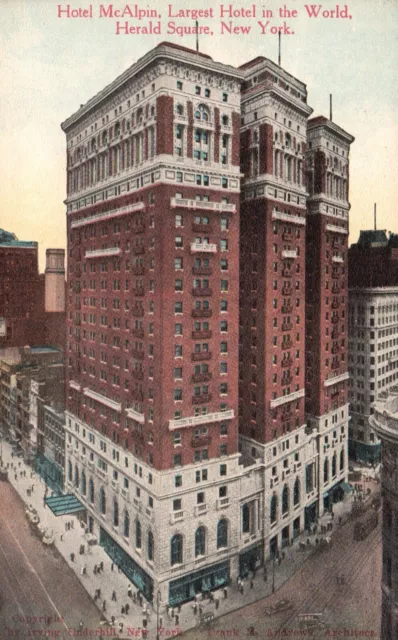 Postcard NY New York City Hotel McAlpin Largest Hotel in World Vintage PC G5881