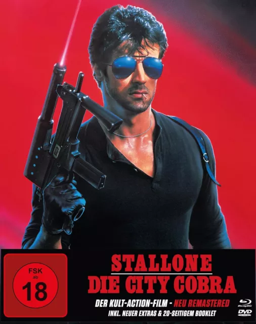 Die City Cobra Blu-ray DVD MEDIABOOK Plaion Neues 2K Master Stallone Neu FSK:18