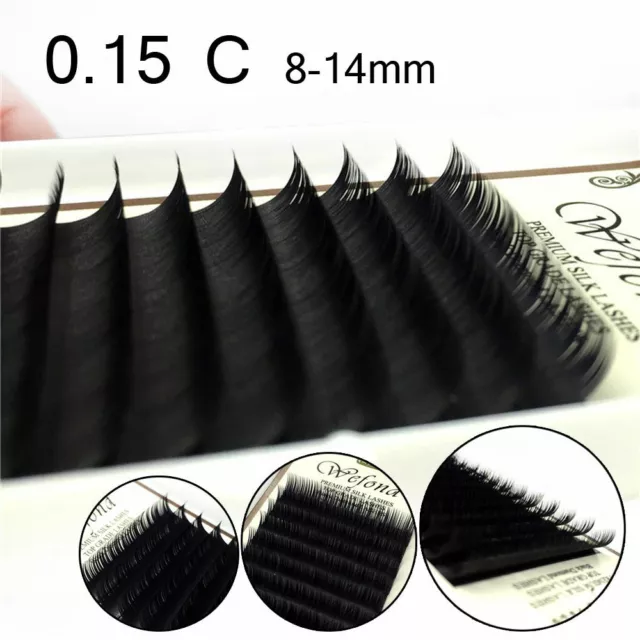 0.15 C Curl Mink False Eyelashes Fake Eye Lashes Extension Individual Eyelash