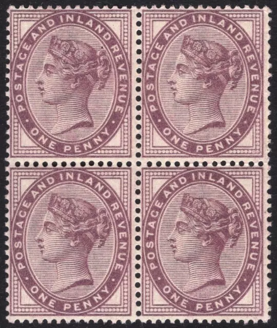 GB: 1881 1d Lilac 16 Dot Sg 172 Block of 4 - Superb Unmounted Mint (70069)