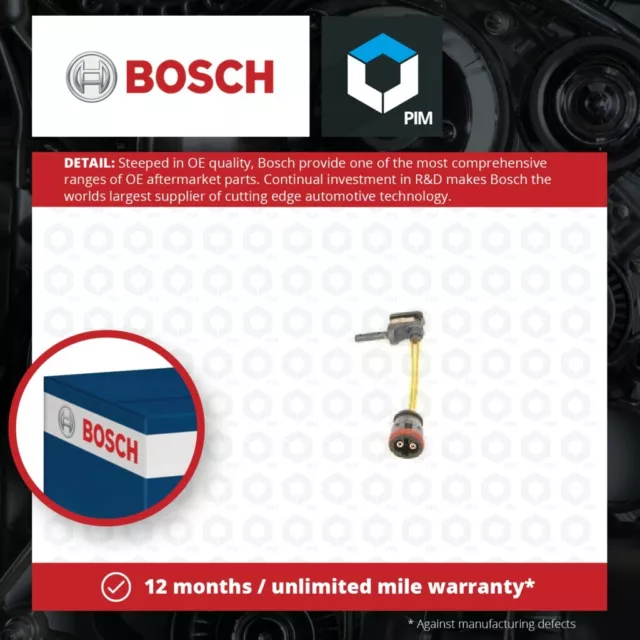 Brake Pad Wear Indicator Sensor fits MERCEDES Warning Contact Wire Genuine Bosch