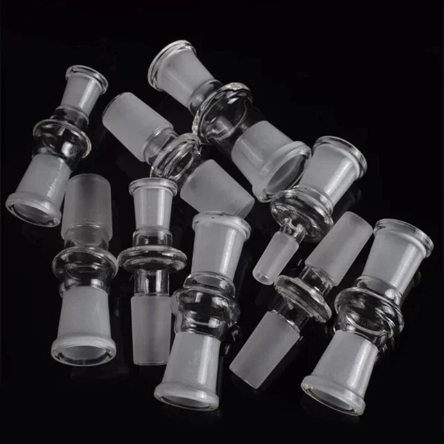 14mm 18mm male to female glass Water Pipe Reducer Connector hookah Access~m'