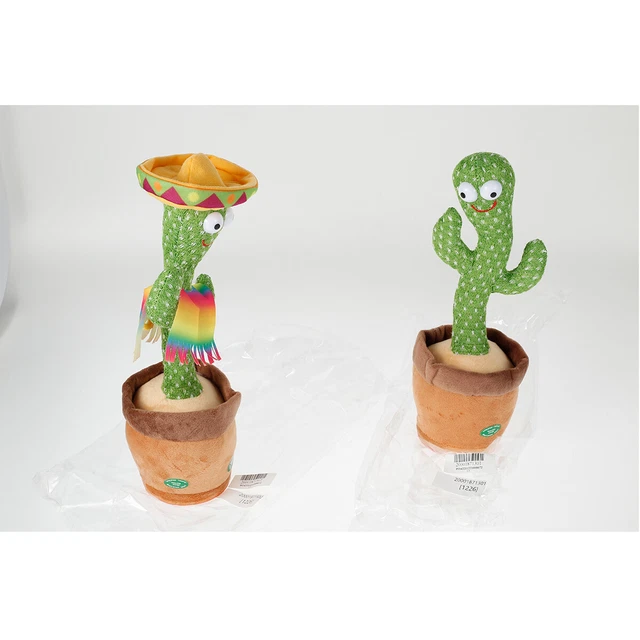 Dancing Cactus Plush Toy Battery Powered Dancing Talking Cactus Toy Light RagqO