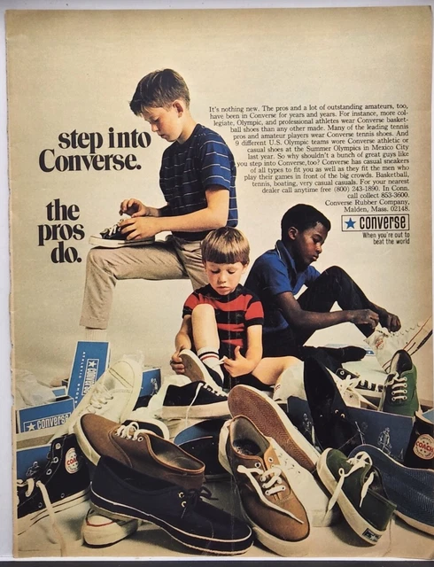 1969 Converse Shoes Coach Step Into The Pro's Do Vintage Color Print Ad