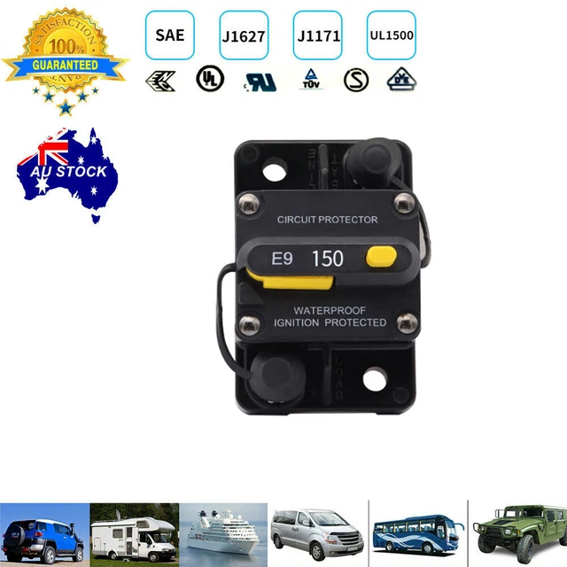 CIRCUIT BREAKER DUAL Battery System Boat Fridge 150Amp 12V 24V 48V Fuse