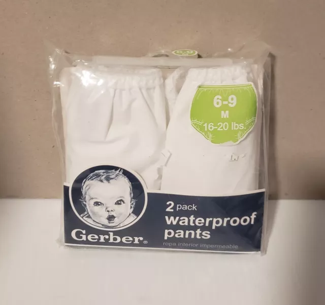 Gerber Waterproof Pants 6-9 months 16-20 Pounds NEW 2 Count Package