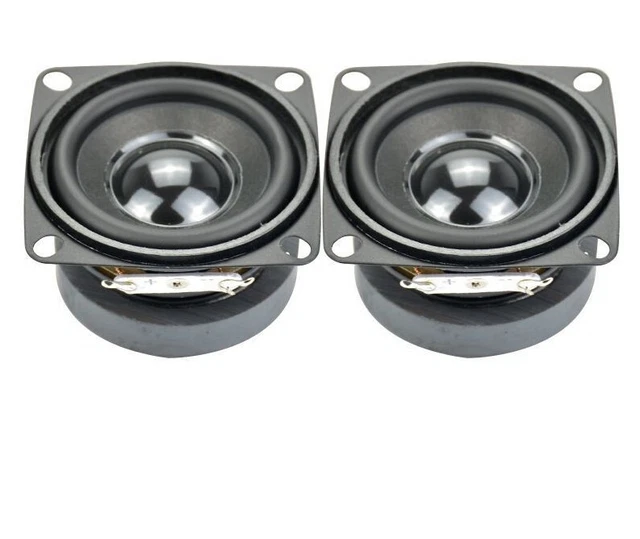 2 Pcs Full Range Speaker 2" 4 Ohm 5 Watts Subwoofer Loudspeaker Magnetic Parts