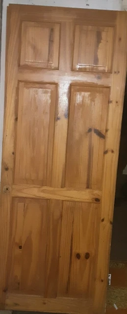 Reclaimed Pine Victorian Door 6 Panel Internal Doors Wooden