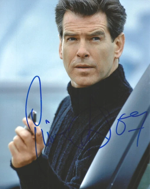 Hand Signed 8x10 photo PIERCE BROSNAN as JAMES BOND Connery Dalton 007 + COA