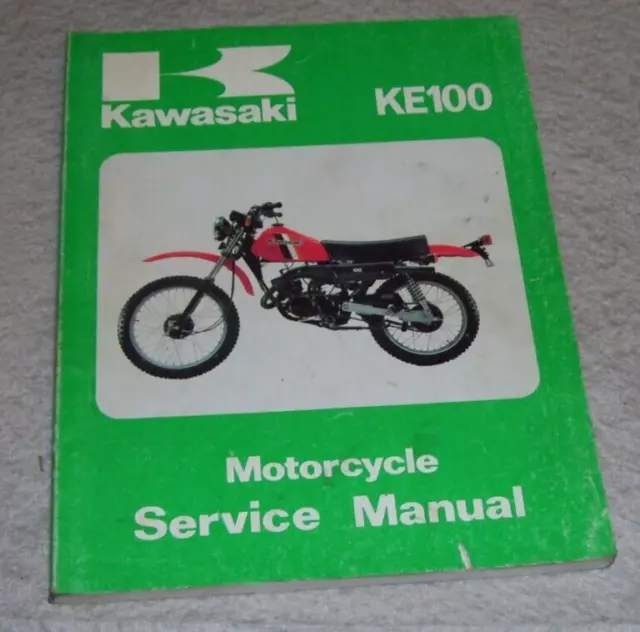 KAWASAKI KE100 MOTORCYCLE  SERVICE MANUAL 99924-1011-03 1979-1992 US & UK Models