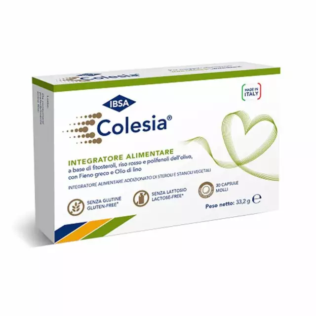 Ibsa Farmaceutici Colesia Soft Gel Integratore Colesterolo, 30 Capsule Molli