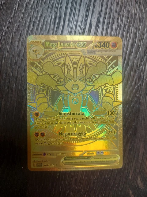 CARTA POKEMON RARA : Mega lucario ex gold (MEG 188) EUR 550,00 ...