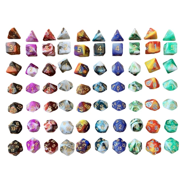 Lot De 10 Dés à 12 Faces D12 – Polyédriques Pour Jeux De Rôle D&D Et Jeux De Table