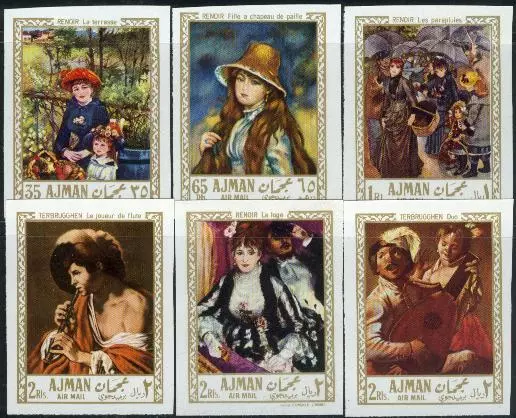 Ajman 1967 ** Mi.209/14 B Gemälde Paintings Renoir Terbrugghen