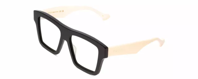 GUCCI GG0962S Designer Reading Glasses Black Ivory White Square 55mm