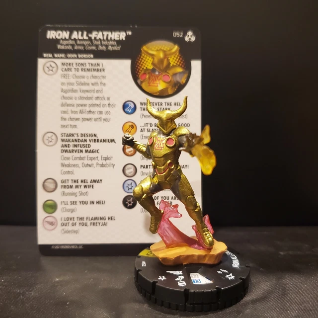 HeroClix Marvel Avengers War of Realms: Super Rare Iron All-Father #052 w/card