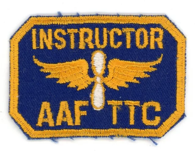 Instructor AAF TTC Patch Air Force WW2 AAC Army Air Corps