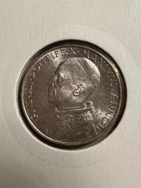1940 Vatican City Silver 5 Lire. 2