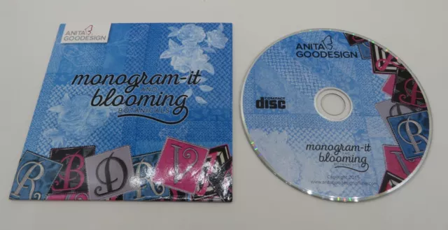 2015 ANITA GOODESIGN monograma máquina de bordar botánicos y floración CD