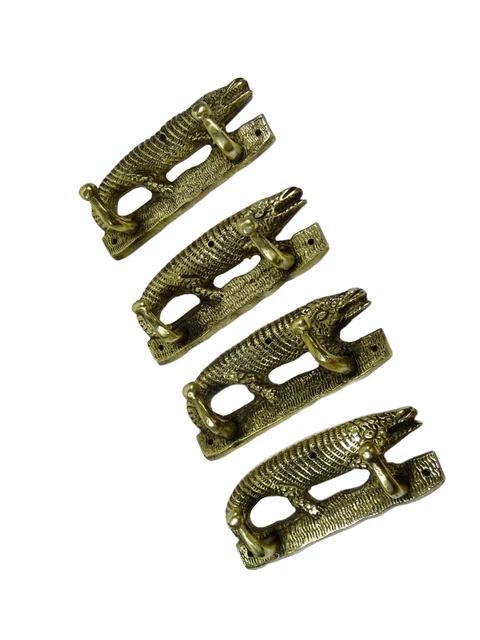 Antique Solid Brass Lizards All Mount Hat And Coat Hanger 1900´S