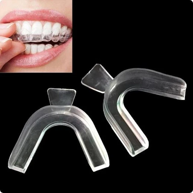 Two pc  Silicone Teeth Whitening Tray Mouth Guard for Teeth Clenching Grinding