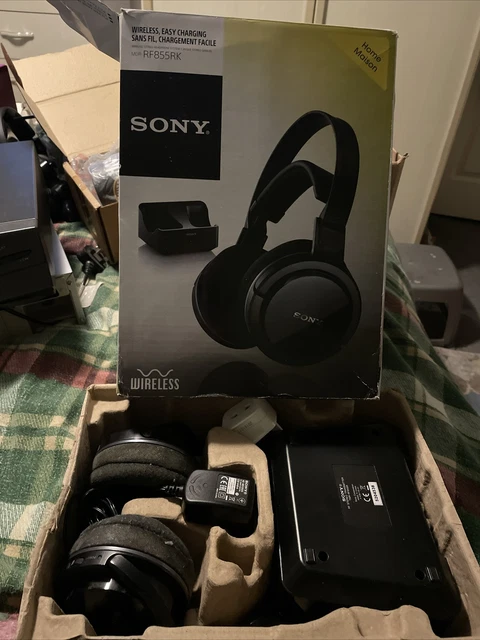 SONY MDR-RF855RK Wireless Over Ear Headphones Black £30.00 - PicClick UK