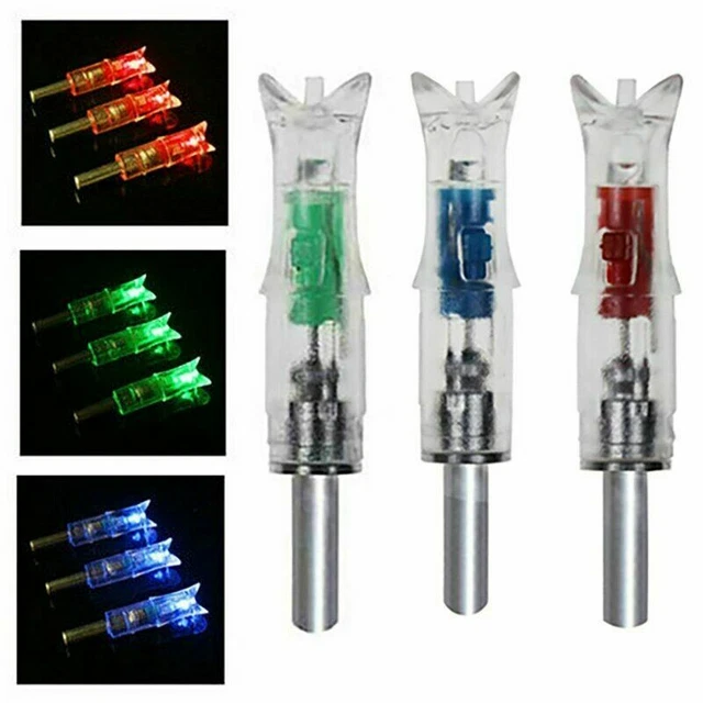 6Pcs Automatically Archery Arrow Lighted Nock for ID 6.2mm/7.62mm Crossbow Bolts 3