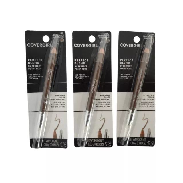 Covergirl Perfect Blend Point Plus Eyeliner  Pencil #130 Smoky Taupe (3-Pack)