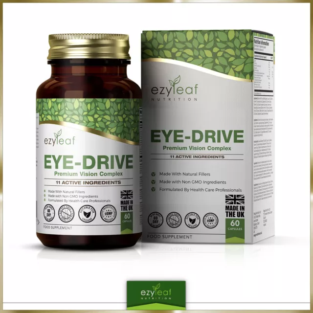 Eye Vision Santé Compléments Lutéine Zéaxanthine Naturel beta Carotène 60 Caps