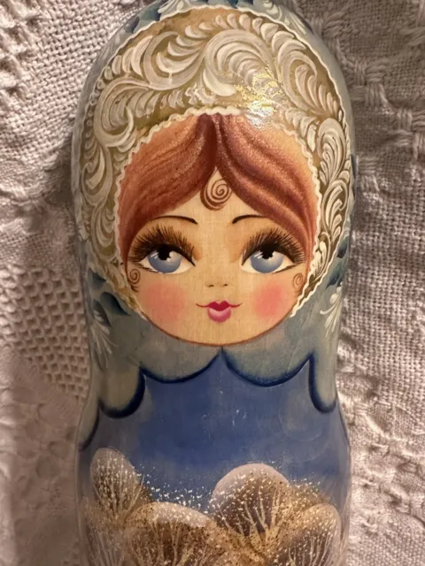 Russian nesting doll signed
