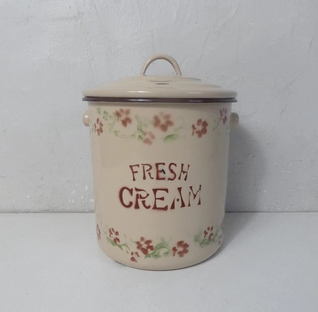 Ancien Seau à Appât Métallique Ovale Pâle Vintage – Pêche Au Méné – Avec Sangle – USA