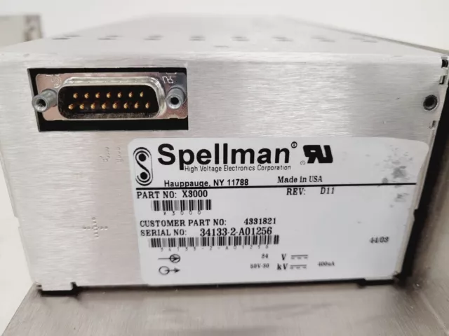 Spellman High Voltage Power Supply 50V-30kV Part no. X3000