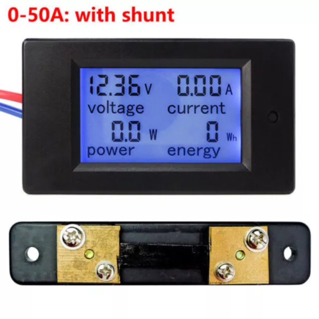 6.5~100V 50A  LCD Digital Combo Panel Display Volt Power Watt Meter #sumaik11