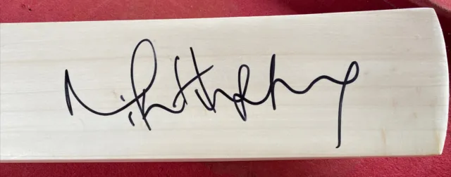 Mike Hussey  "Mr Cricket"  Signed Full Size Bat.