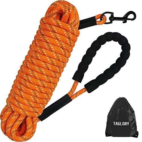 Taglory Longe pour Chien 10m Long Laisse Chien Corde avec Poignée Rembourrée ...