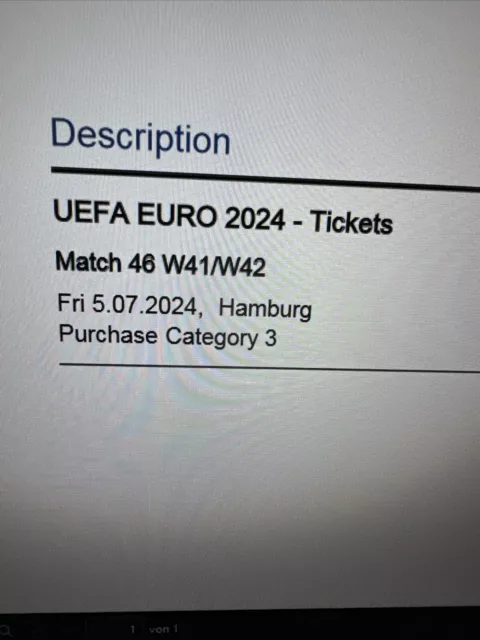 EM 24 Tickets Hamburg Viertelfinale am 05.07.2024