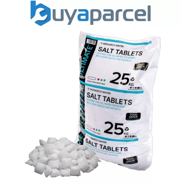 Monarch Ultimate Water Softener Salt Tablets 5 x 25kg Bags - Food Grade Salt