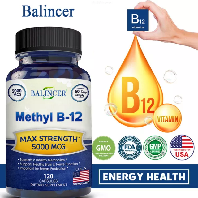 High Strength Methyl B12 Capsules from 5000mcg Methylcobalamin Vitamin B12