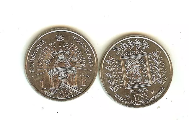 Superbe Piece Commemorative  De 1 Franc Institut De France 1995